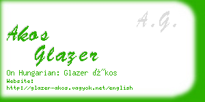 akos glazer business card